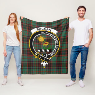 Clan Buchan Ancient Tartan Plaid Fleece Blanket