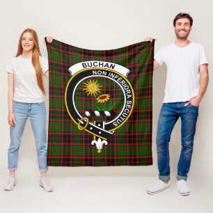 Clan Buchan Modern Tartan Plaid Fleece Blanket