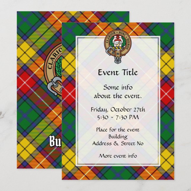 Clan Buchanan Crest Invitation (Front/Back)
