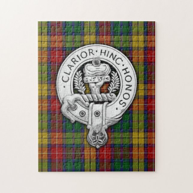 Clan Buchanan Crest & Tartan Jigsaw Puzzle (Vertical)