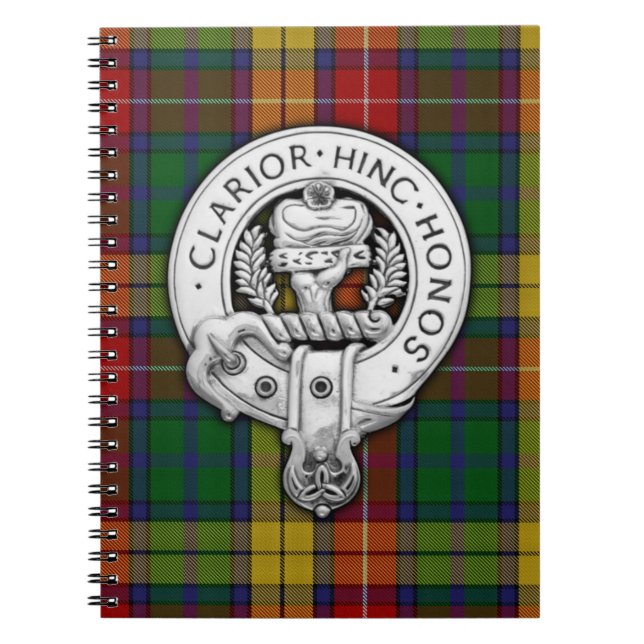 Clan Buchanan Crest & Tartan Notebook (Front)