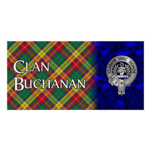 Clan Buchanan Crest & Tartan Poster