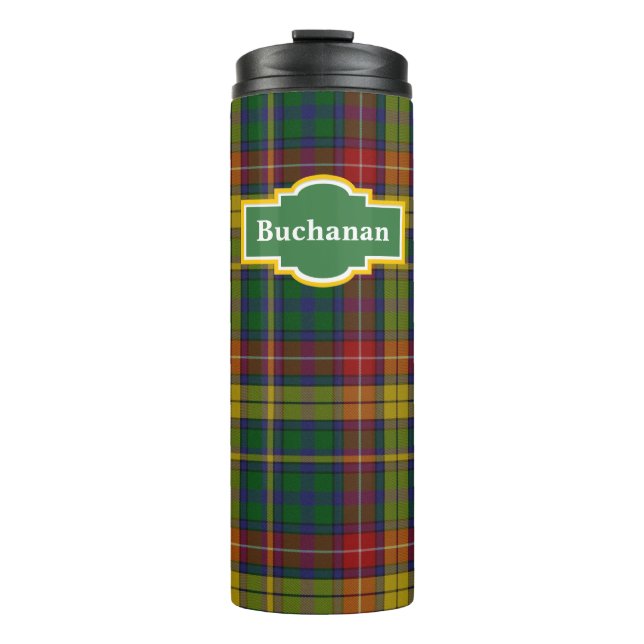 Clan Buchanan Plaid Custom Thermal Tumbler (Front)
