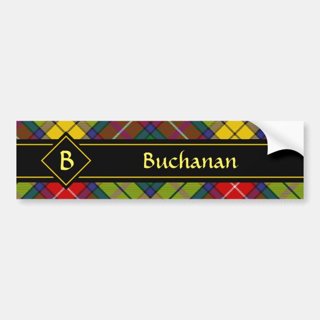Clan Buchanan Tartan Bumper Sticker (Front)