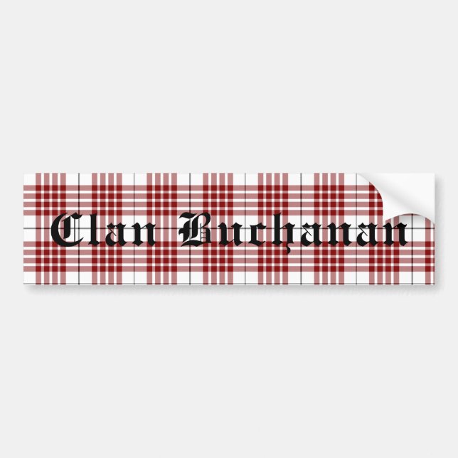 Clan Buchanan Tartan Bumper Sticker (Front)