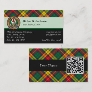 Clan Buchanan Tartan Business Card