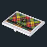 Clan Buchanan Tartan Business Card Holder<br><div class="desc">Clan Buchanan traditional tartan with modern colours. Seamless pattern. Custom text and monogram.</div>