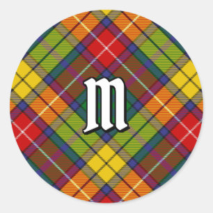 Clan Buchanan Tartan Classic Round Sticker