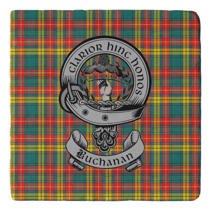 Clan Buchanan Tartan & Crest Trivet | Zazzle.co.uk