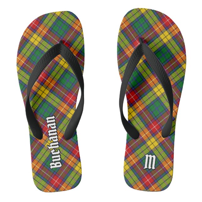 Clan Buchanan Tartan Flip Flops (Footbed)
