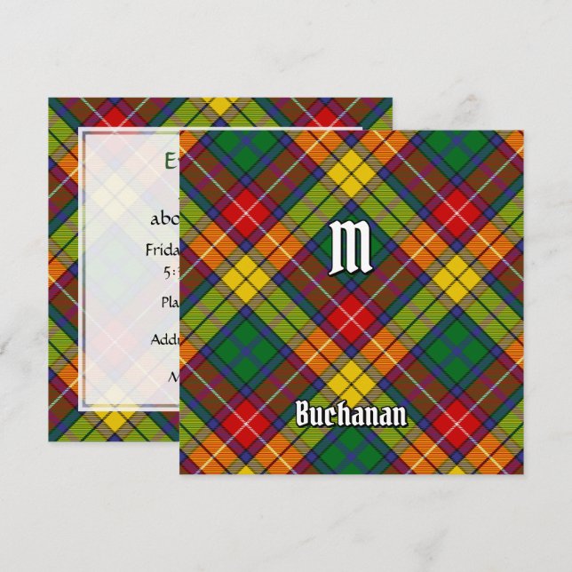 Clan Buchanan Tartan Invitation (Front/Back)