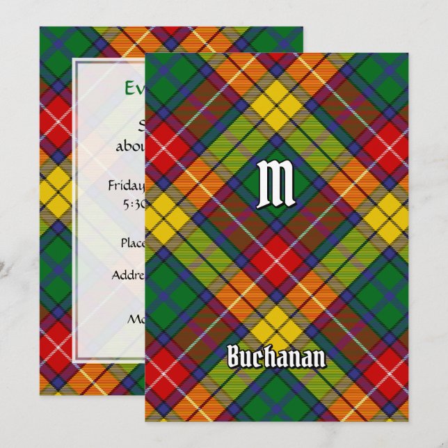 Clan Buchanan Tartan Invitation (Front/Back)