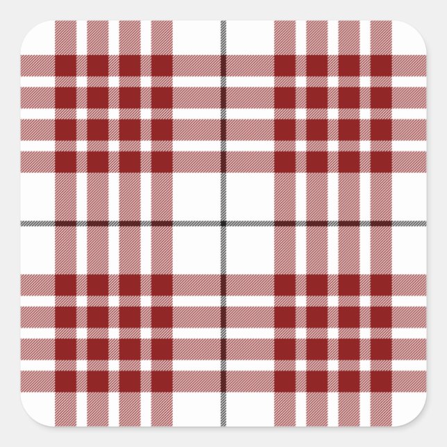 Clan Buchanan Tartan Square Sticker (Front)