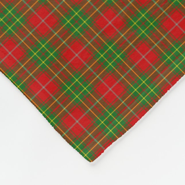 Clan Burnett Tartan Fleece Blanket (Corner)