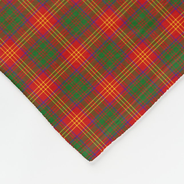 Clan Burns Tartan Fleece Blanket (Corner)