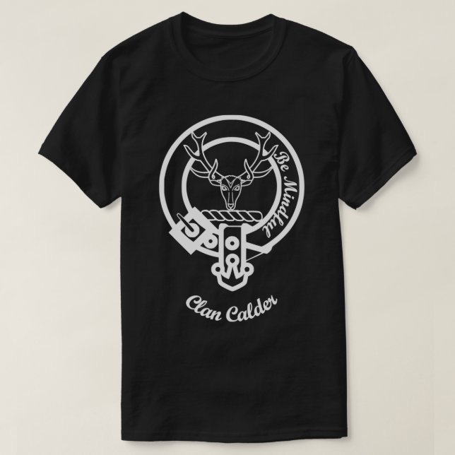 Clan Calder surname last name Scottish Tartan  T-Shirt (Design Front)