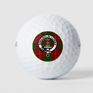 Clan Cameron Crest Badge &  Tartan Golf Balls