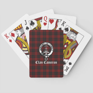 Clan Cameron Crest Badge & Tartan  Playing Cards