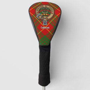 Clan Cameron Crest over Tartan Golf Head Cover
