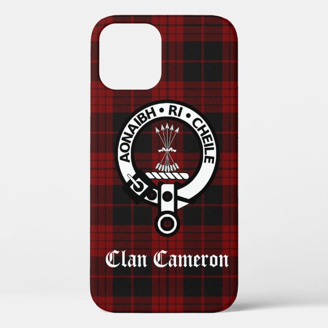 Clan Cameron Crest & Tartan Case-Mate iPhone Case (Back)