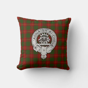 Clan Cameron Crest & Tartan Cushion