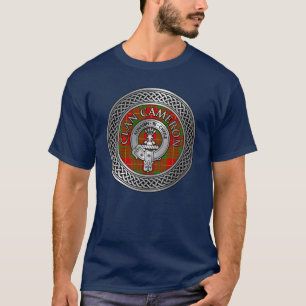 Clan Cameron Crest & Tartan Knot T-Shirt
