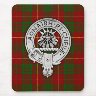 Clan Cameron Crest & Tartan Mouse Mat