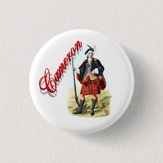 Clan Cameron Scottish Dream Button (Front)