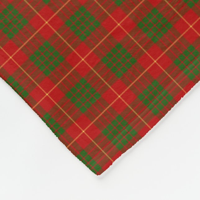 Clan Cameron Tartan Fleece Blanket (Corner)