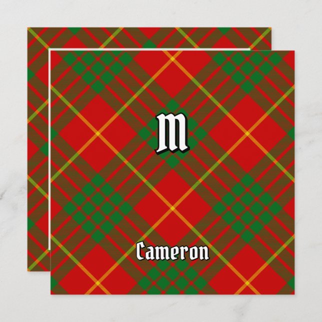 Clan Cameron Tartan Invitation (Front/Back)