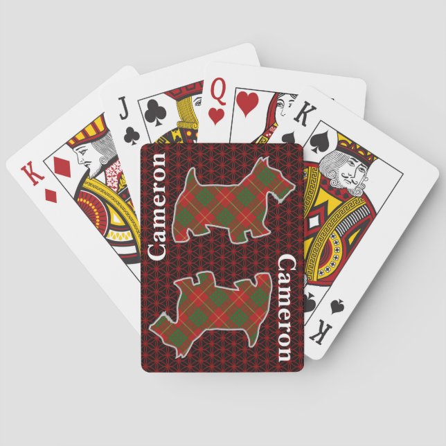 Clan Cameron Tartan Scottish Terrier Edition Playing Cards (Back)