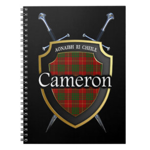 Clan Cameron Tartan Shield & Swords Notebook