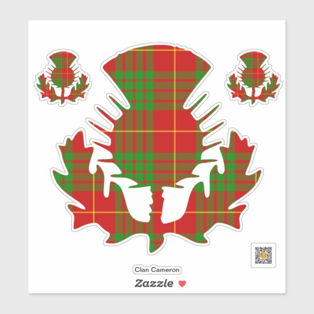 Clan Cameron Tartan Thistle (Sheet)