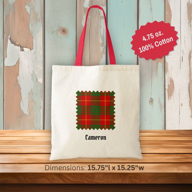 Clan Cameron Tartan Tote Bag (Creator Uploaded)