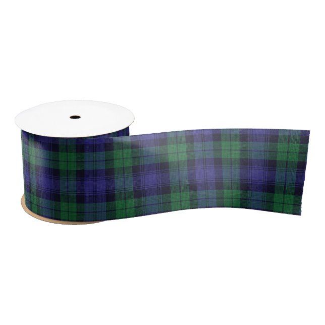 Clan Campbell Black Watch Scottish Tartan Satin Ribbon (Spool)