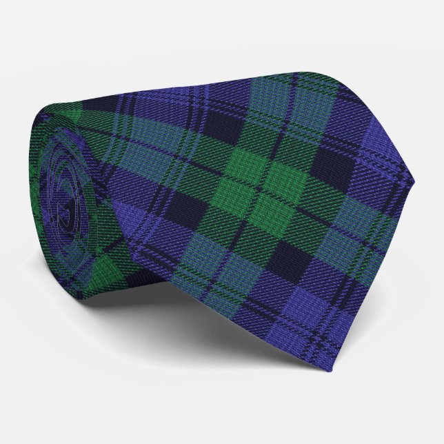 Clan Campbell Black Watch Scottish Tartan Tie (Rolled)