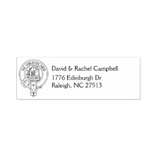 Clan Campbell Crest & Address Self-inking Stamp