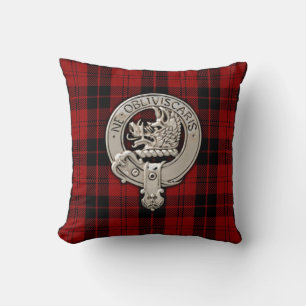 Clan Campbell Crest & Armaddie Tartan Cushion