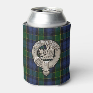 Clan Campbell Crest & Breadalbane Tartan Can Cooler