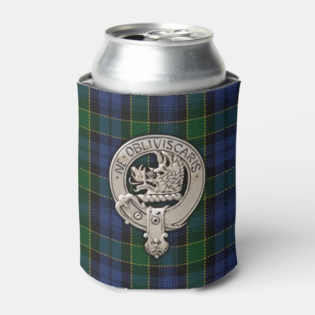 Clan Campbell Crest & Breadalbane Tartan Can Cooler (Can Front)