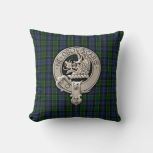 Clan Campbell Crest & Breadalbane Tartan Cushion