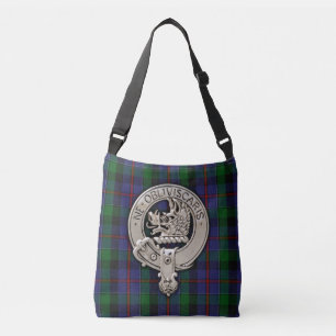 Clan Campbell Crest & Cawdor Tartan Crossbody Bag