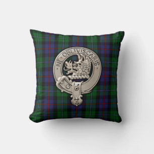 Clan Campbell Crest & Cawdor Tartan Cushion