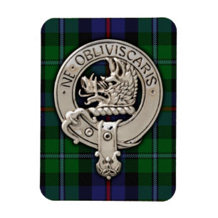 Clan Campbell Crest & Cawdor Tartan Magnet