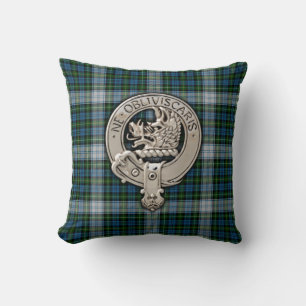 Clan Campbell Crest & Dress Tartan Cushion