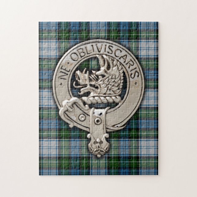 Clan Campbell Crest & Dress Tartan Jigsaw Puzzle (Vertical)