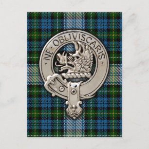 Clan Campbell Crest & Dress Tartan Postcard
