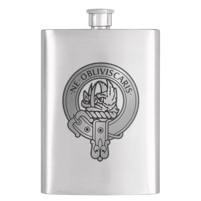 Clan Campbell Crest Hip Flask (Front)