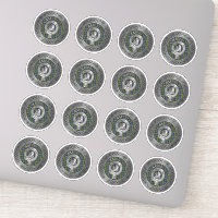 Clan Campbell Crest & Tartan Knot Sticker