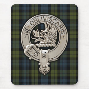 Clan Campbell Crest & Tartan Mouse Mat